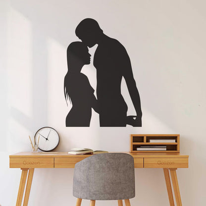 Lettering Stickers Couple Silhouette Love Woman Man Self Adhesive
