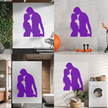 Lettering Stickers Couple Silhouette Love Woman Man Self Adhesive