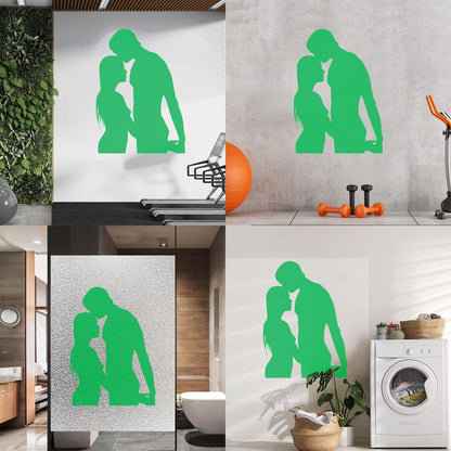 Lettering Stickers Couple Silhouette Love Woman Man Self Adhesive