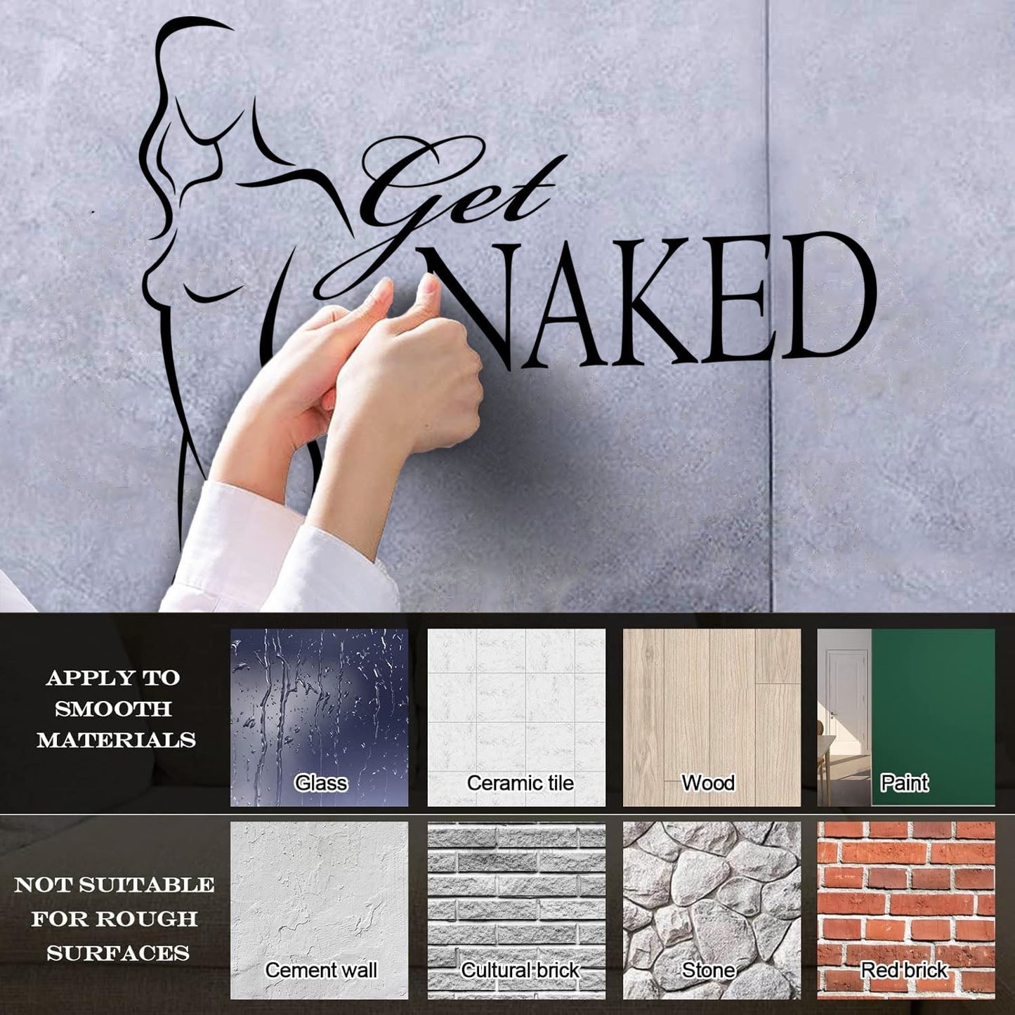 Wall Decals Paster Paper Girl Body Get Quote Words Do Not Damage The Wall Surface