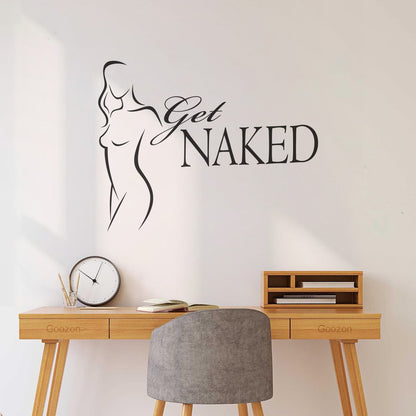 Wall Decals Paster Paper Girl Body Get Quote Words Do Not Damage The Wall Surface