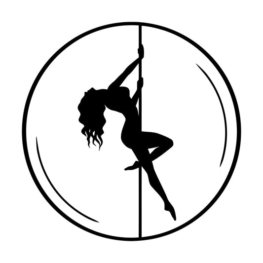 Pole Dance Appeal Girl Dancing Night Club Engraving Decals Art Mural Painting