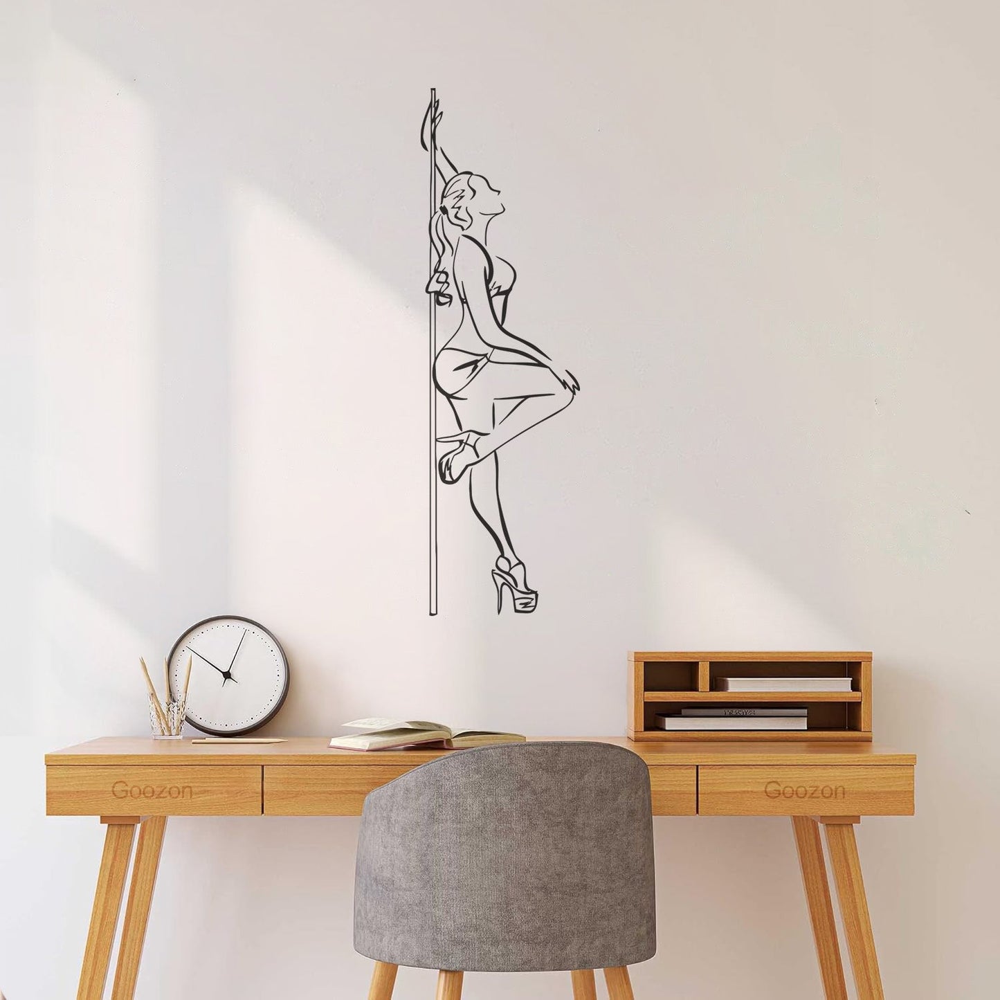 Pole Dance Striptease Appeal Woman Fine Carving Stickers Personalized Customization