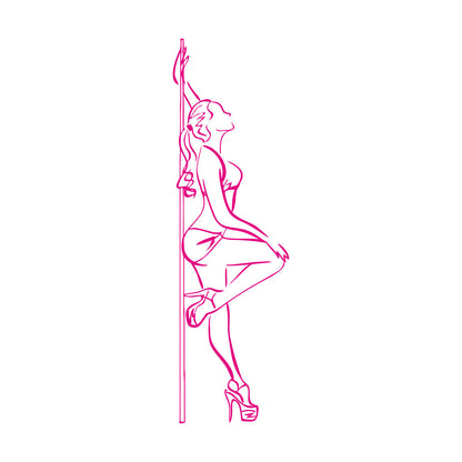 Pole Dance Striptease Appeal Woman Fine Carving Stickers Personalized Customization