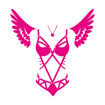 Engraving Stickers Lingerie Adult Shop Appeal Costume Wings Swimsuit Car Body Decoration