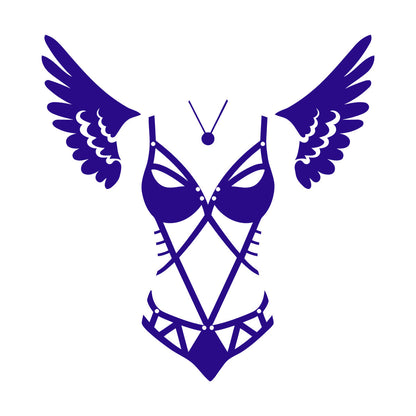 Engraving Stickers Lingerie Adult Shop Appeal Costume Wings Swimsuit Car Body Decoration