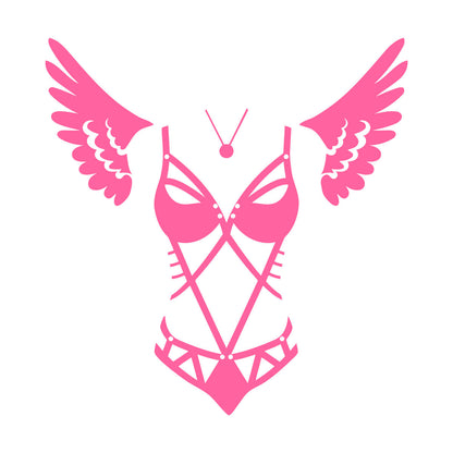 Engraving Stickers Lingerie Adult Shop Appeal Costume Wings Swimsuit Car Body Decoration