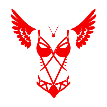 Engraving Stickers Lingerie Adult Shop Appeal Costume Wings Swimsuit Car Body Decoration