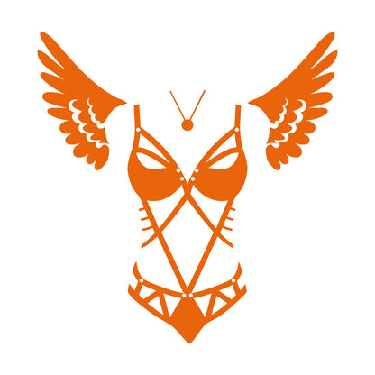Engraving Stickers Lingerie Adult Shop Appeal Costume Wings Swimsuit Car Body Decoration