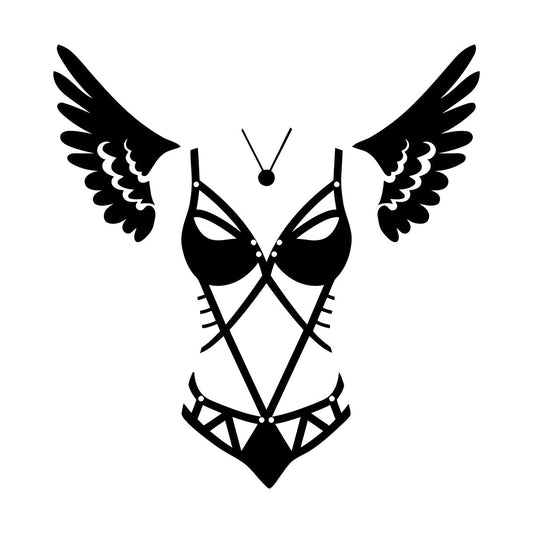 Engraving Stickers Lingerie Adult Shop Appeal Costume Wings Swimsuit Car Body Decoration