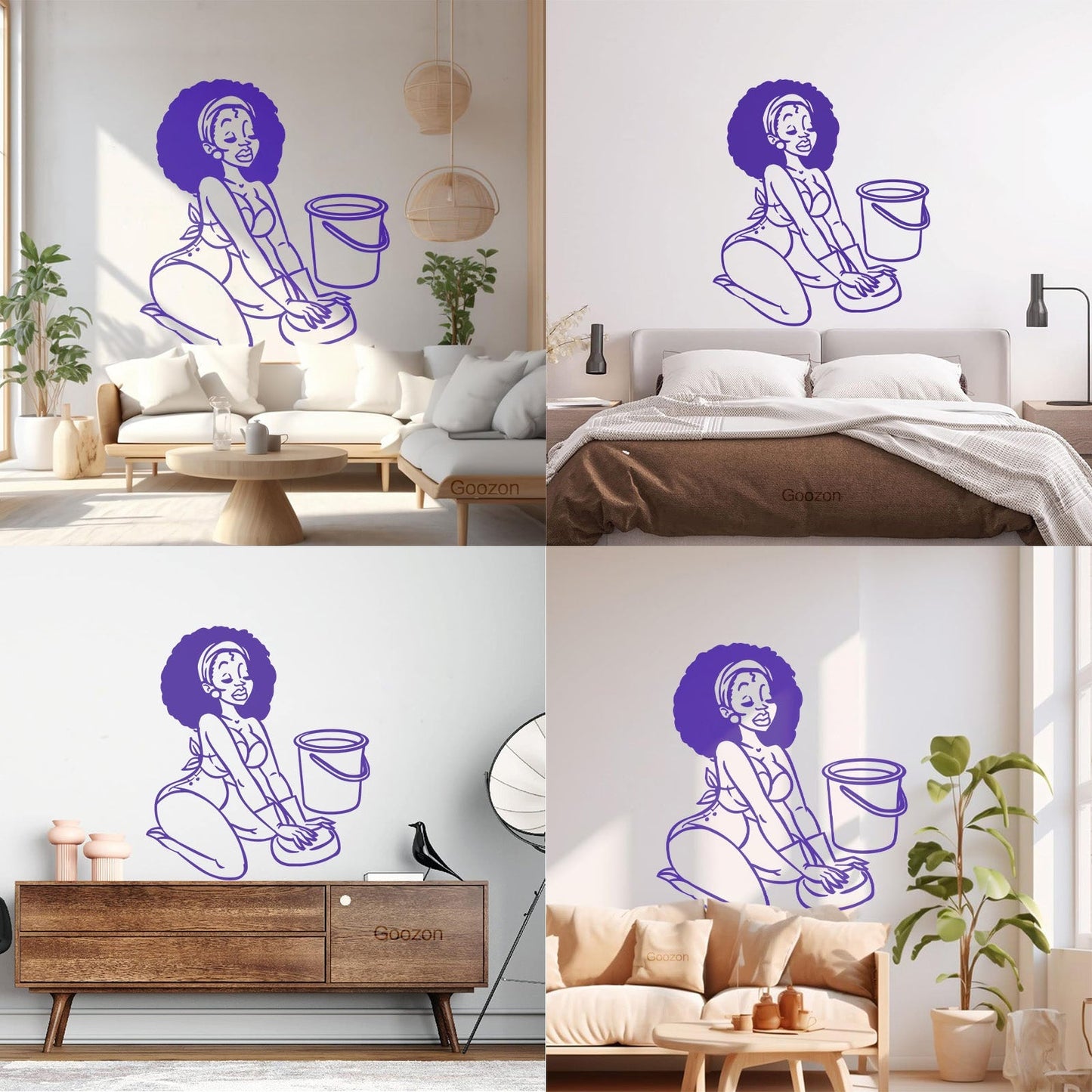 Lettering Decals Appeal African Woman Housewife Window Decals