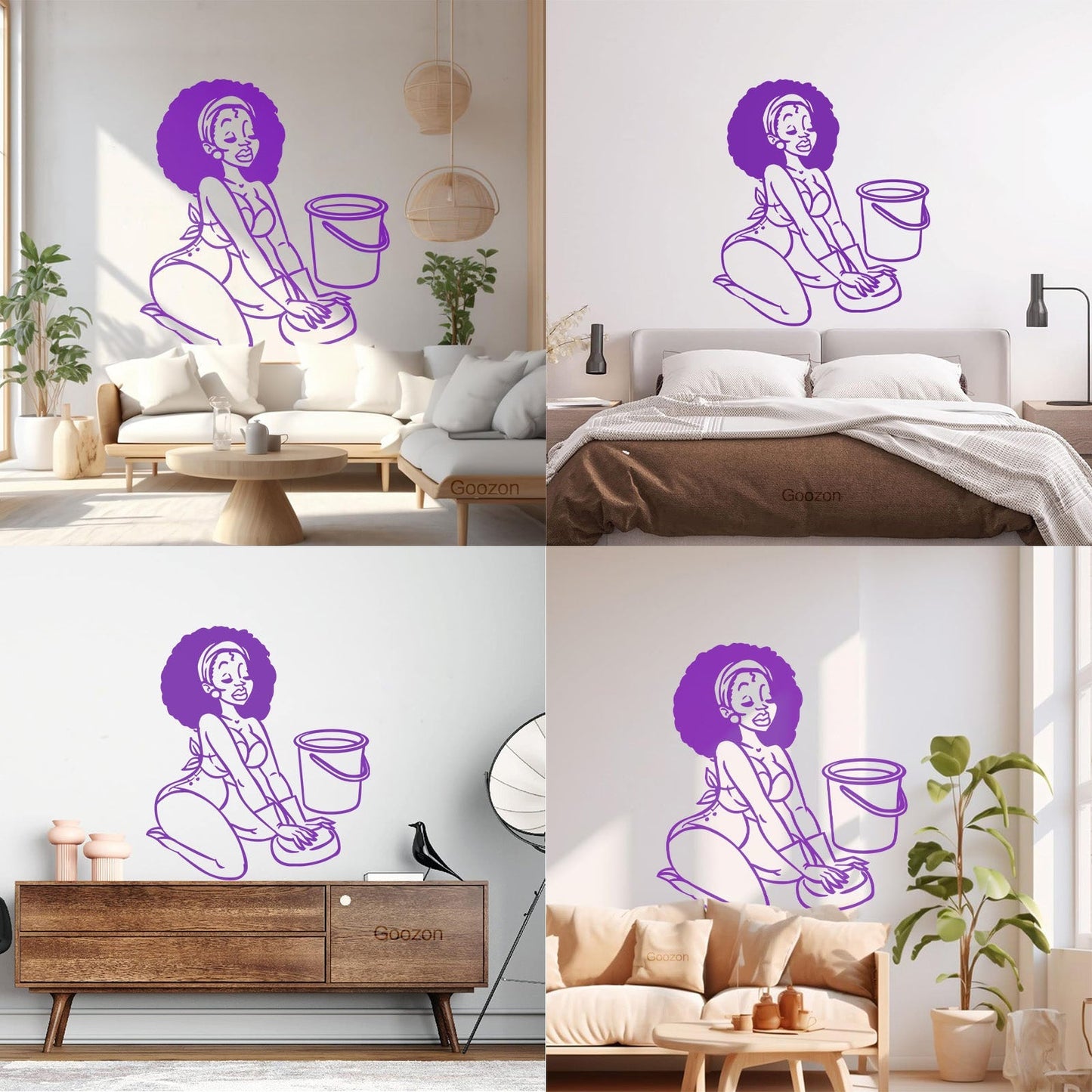 Lettering Decals Appeal African Woman Housewife Window Decals