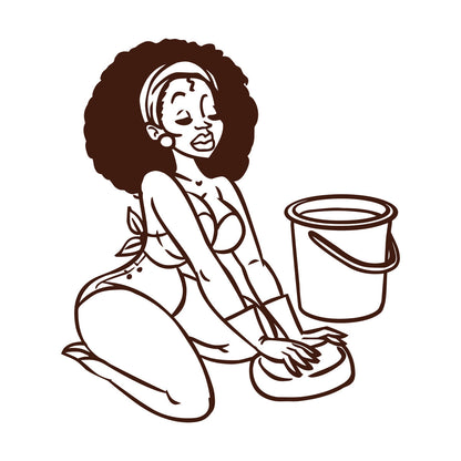 Lettering Decals Appeal African Woman Housewife Window Decals