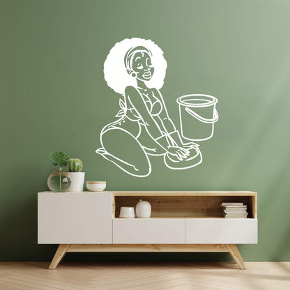 Lettering Decals Appeal African Woman Housewife Window Decals