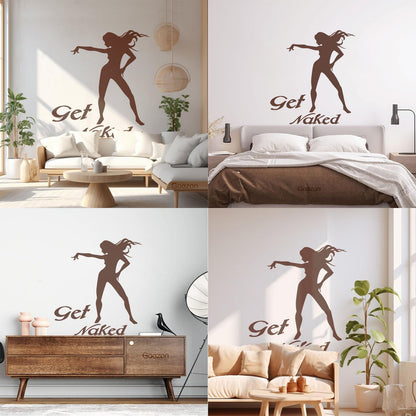 Vinyl Wall Decals Appeal Get Girl Silhouette Striptease Do Not Damage The Wall Surface