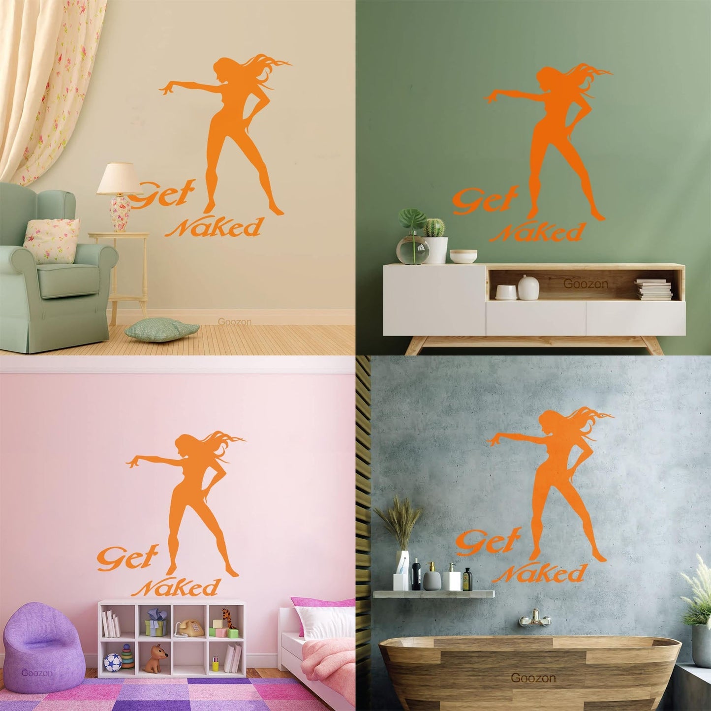 Vinyl Wall Decals Appeal Get Girl Silhouette Striptease Do Not Damage The Wall Surface