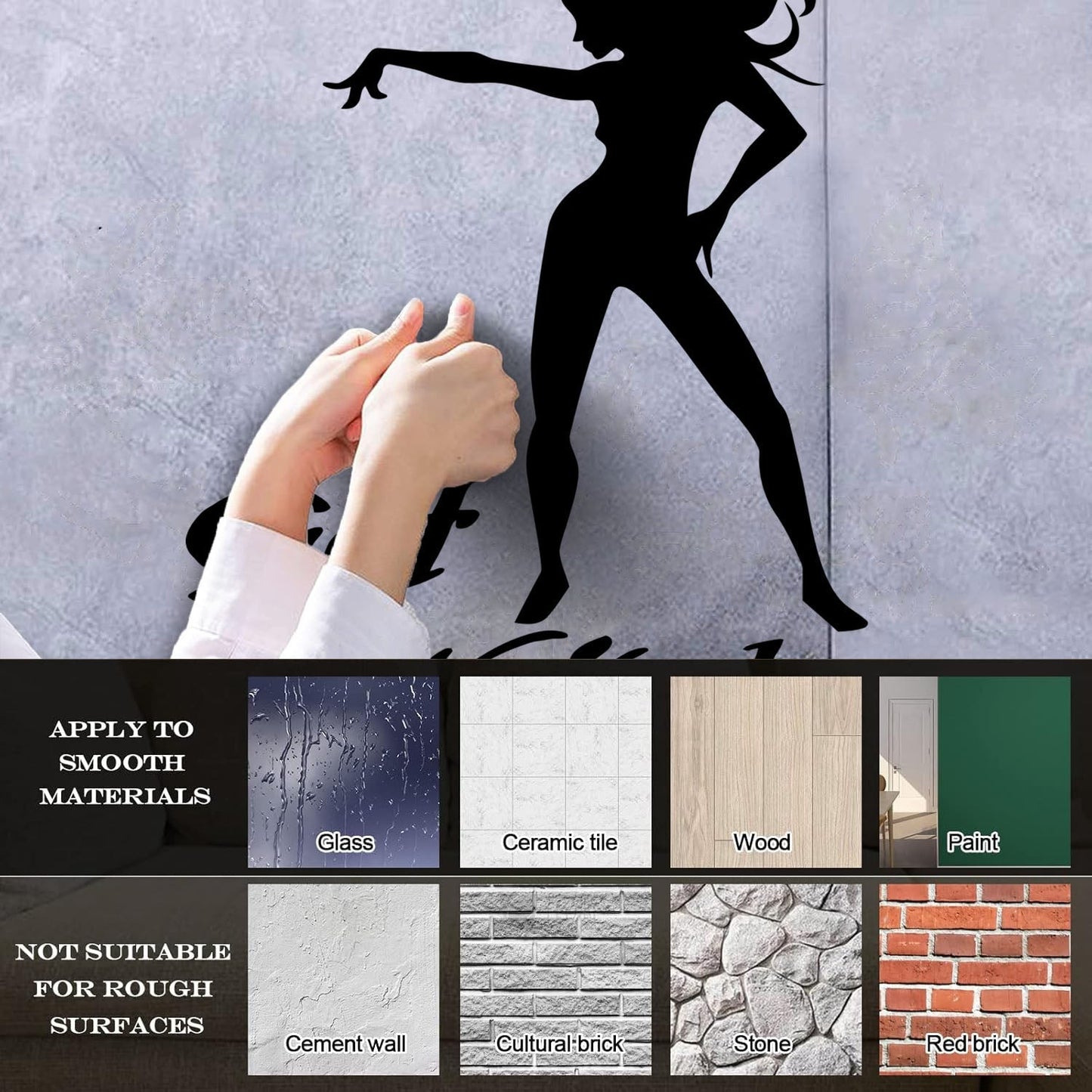 Vinyl Wall Decals Appeal Get Girl Silhouette Striptease Do Not Damage The Wall Surface