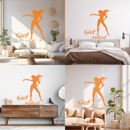 Vinyl Wall Decals Appeal Get Girl Silhouette Striptease Do Not Damage The Wall Surface