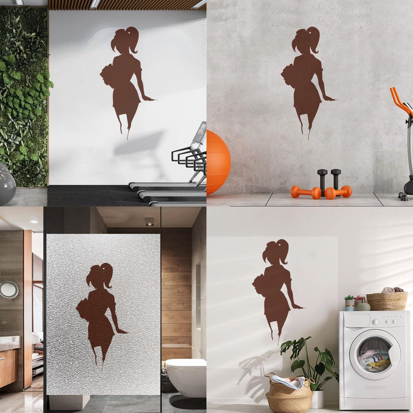 Wall Stickers Paster Paper Appeal Girl Female Silhouette Nurse Anime Easy Installation