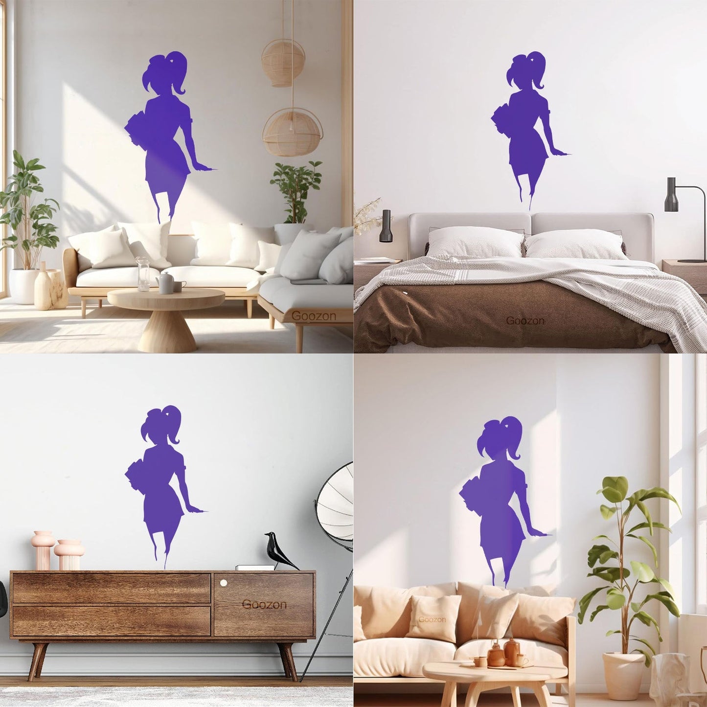 Wall Stickers Paster Paper Appeal Girl Female Silhouette Nurse Anime Easy Installation