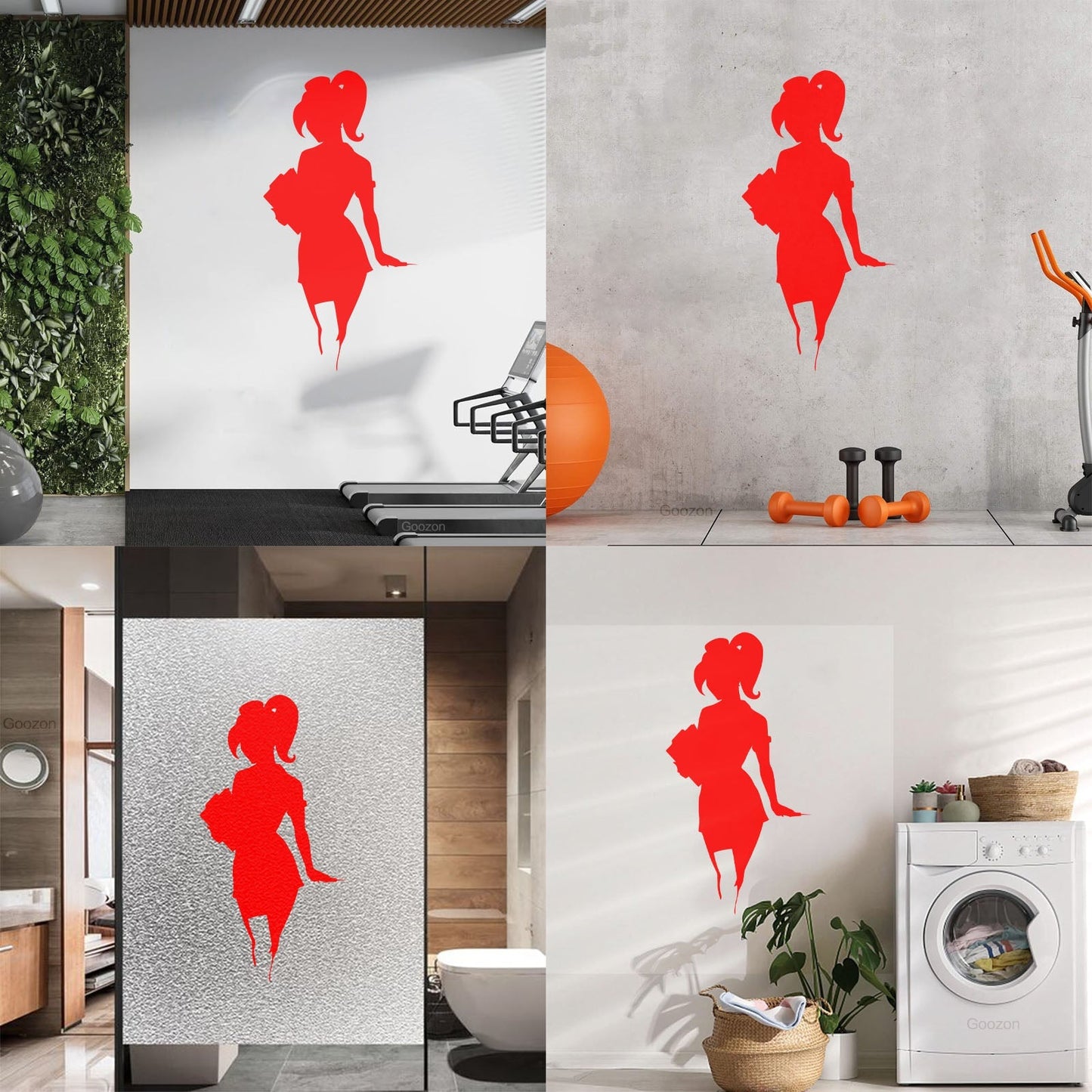 Wall Stickers Paster Paper Appeal Girl Female Silhouette Nurse Anime Easy Installation