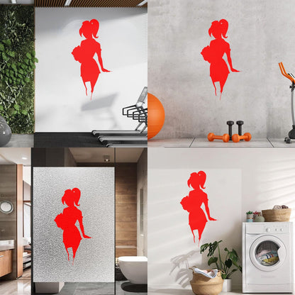 Wall Stickers Paster Paper Appeal Girl Female Silhouette Nurse Anime Easy Installation