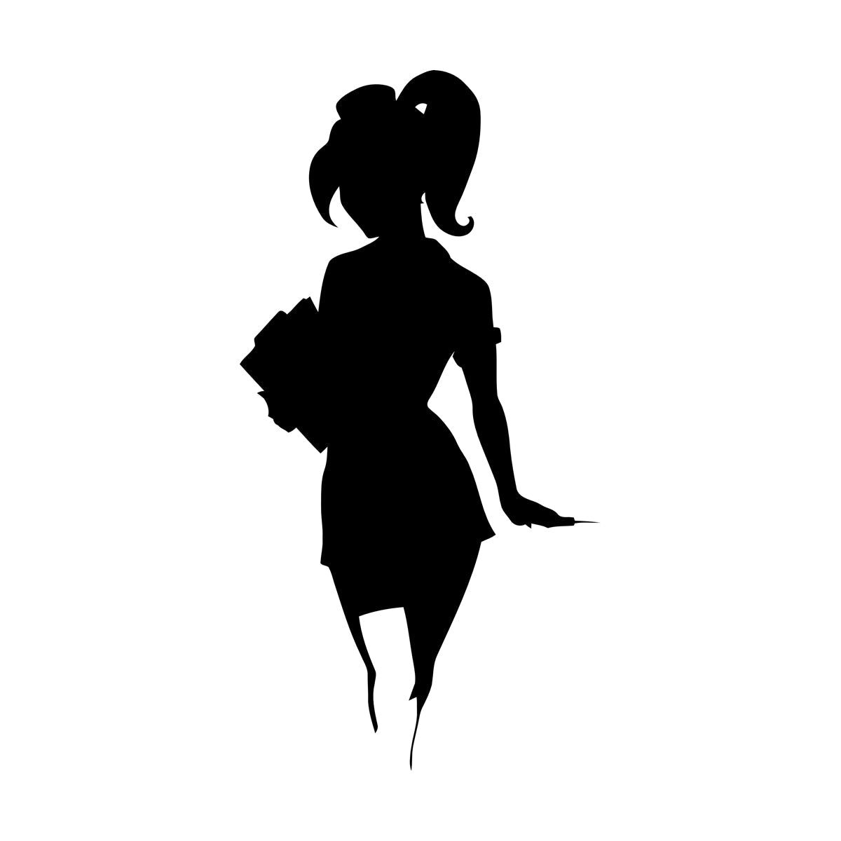 Wall Stickers Paster Paper Appeal Girl Female Silhouette Nurse Anime Easy Installation