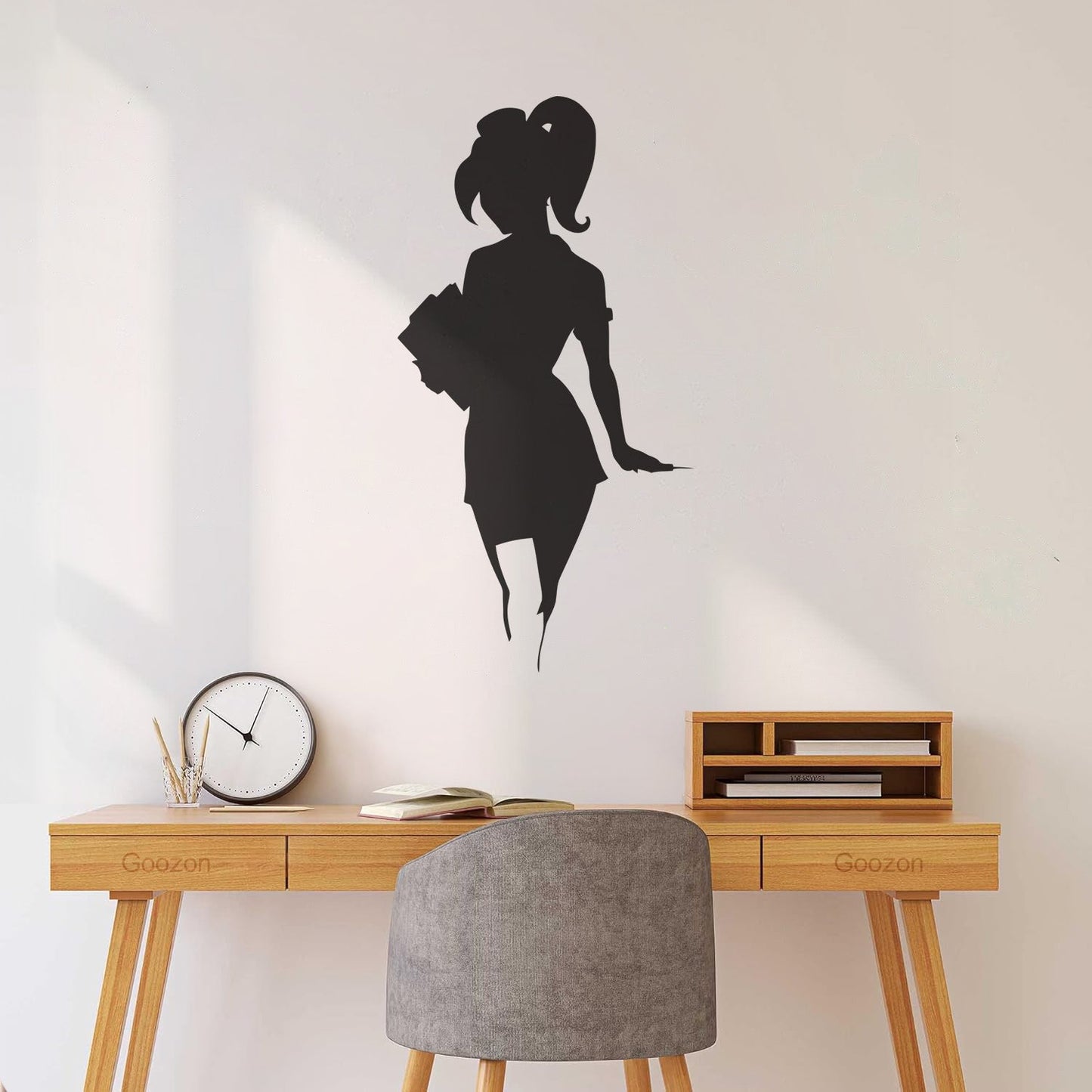 Wall Stickers Paster Paper Appeal Girl Female Silhouette Nurse Anime Easy Installation