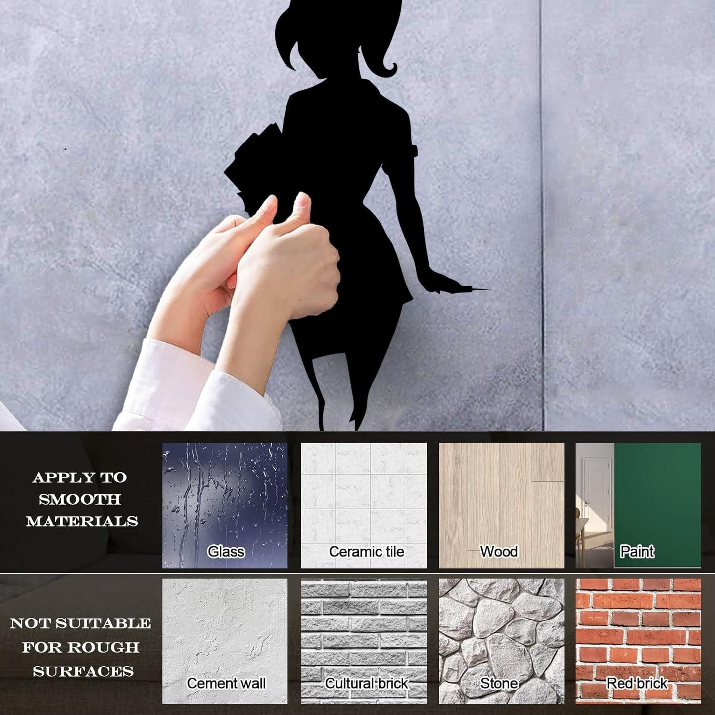 Wall Stickers Paster Paper Appeal Girl Female Silhouette Nurse Anime Easy Installation