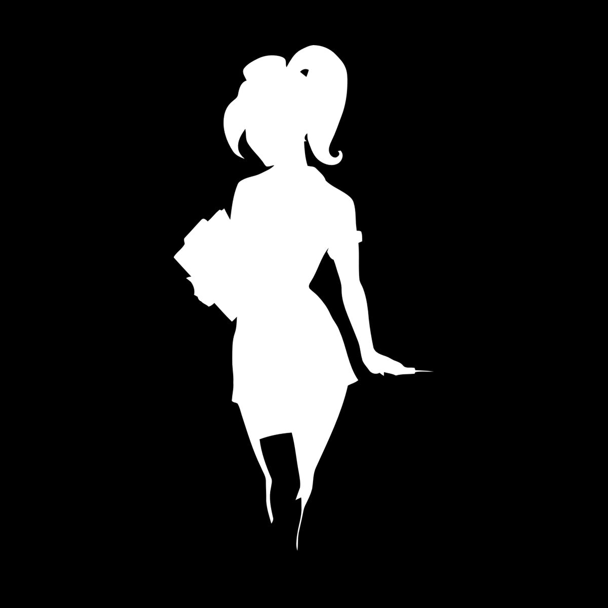 Wall Stickers Paster Paper Appeal Girl Female Silhouette Nurse Anime Easy Installation