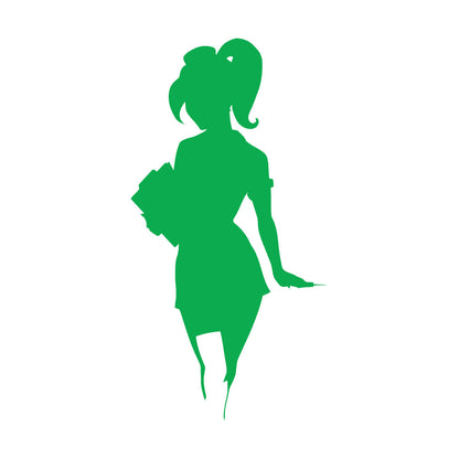 Wall Stickers Paster Paper Appeal Girl Female Silhouette Nurse Anime Easy Installation