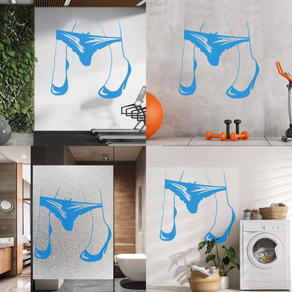 Fine Carving Decals Appeal Hot Girl Legs Thong Get Underwear It Won'T Fall Off