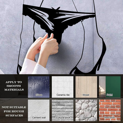 Fine Carving Decals Appeal Hot Girl Legs Thong Get Underwear It Won'T Fall Off