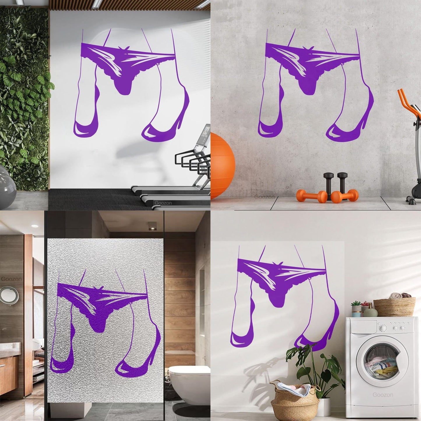 Fine Carving Decals Appeal Hot Girl Legs Thong Get Underwear It Won'T Fall Off