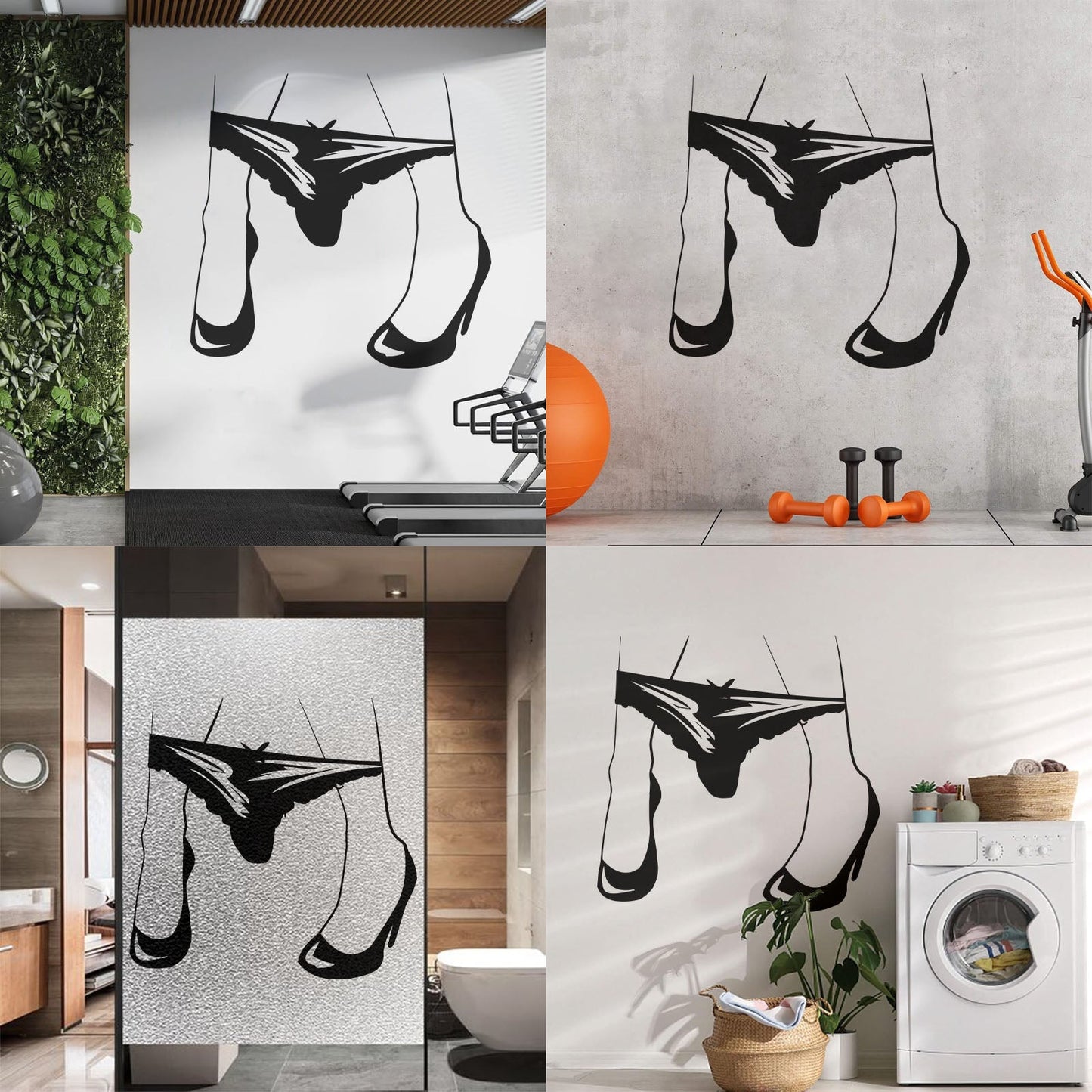 Fine Carving Decals Appeal Hot Girl Legs Thong Get Underwear It Won'T Fall Off