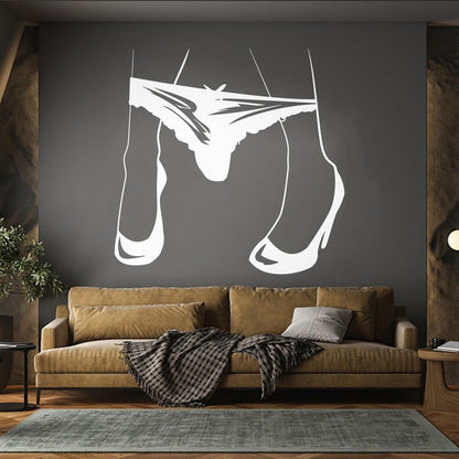 Fine Carving Decals Appeal Hot Girl Legs Thong Get Underwear It Won'T Fall Off