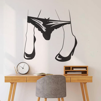 Fine Carving Decals Appeal Hot Girl Legs Thong Get Underwear It Won'T Fall Off