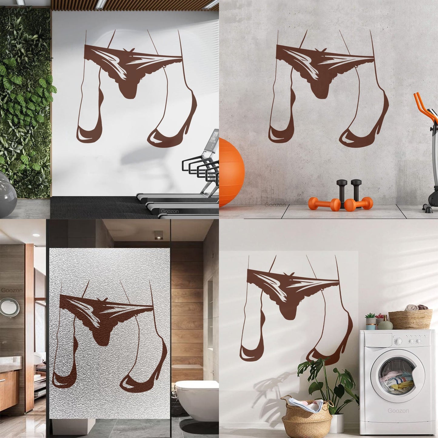 Fine Carving Decals Appeal Hot Girl Legs Thong Get Underwear It Won'T Fall Off