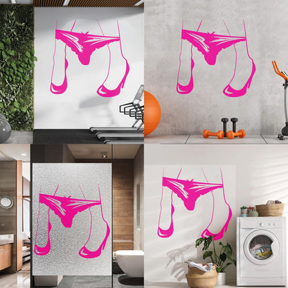 Fine Carving Decals Appeal Hot Girl Legs Thong Get Underwear It Won'T Fall Off