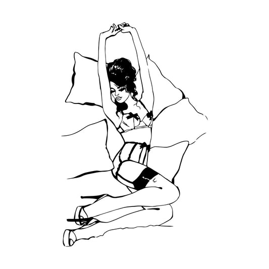 Engraving Stickers Appeal Hot Girl Pin Up Underwear Romance Love Can Modify And Add Information