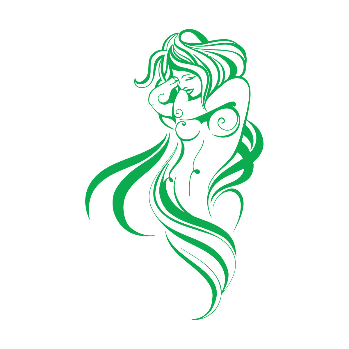 Wall Decals Pvc Appeal Hot Woman Breast Beautiful Body Wall Beautification