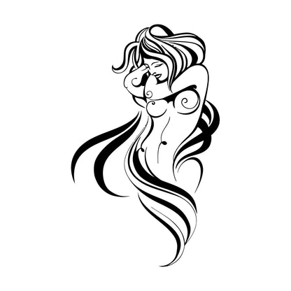 Wall Decals Pvc Appeal Hot Woman Breast Beautiful Body Wall Beautification