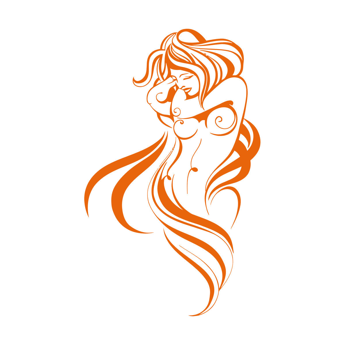 Wall Decals Pvc Appeal Hot Woman Breast Beautiful Body Wall Beautification