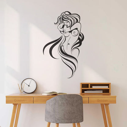 Wall Decals Pvc Appeal Hot Woman Breast Beautiful Body Wall Beautification