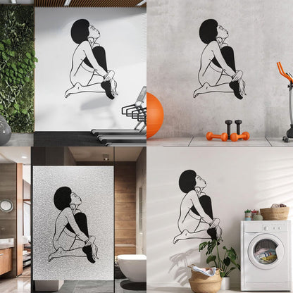 Appeal Lady African Woman Wall Decals Paster Paper Window Decals