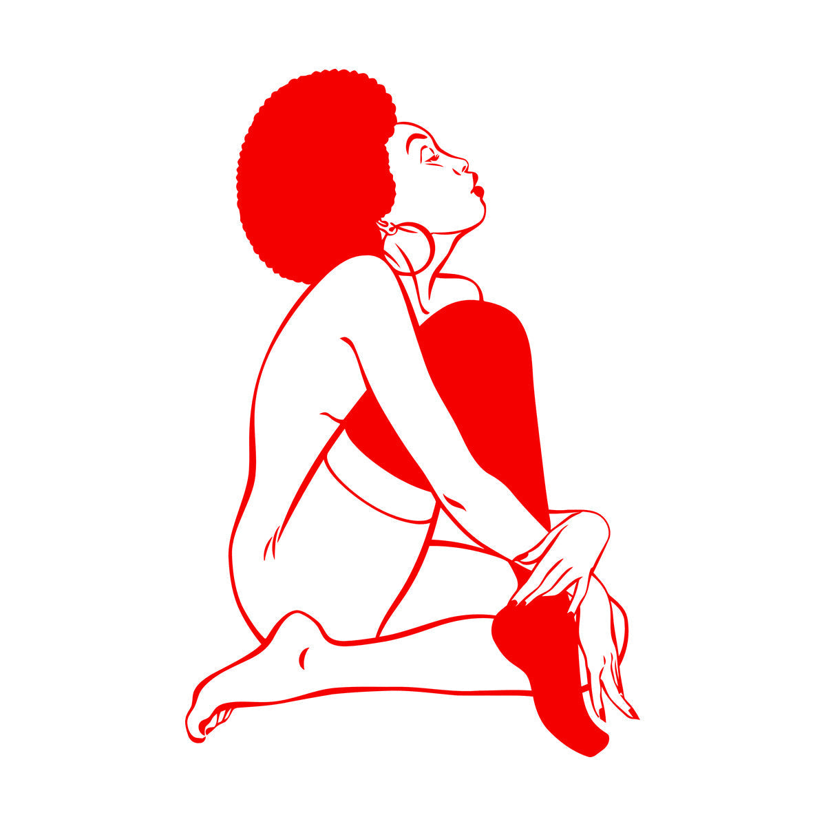 Appeal Lady African Woman Wall Decals Paster Paper Window Decals