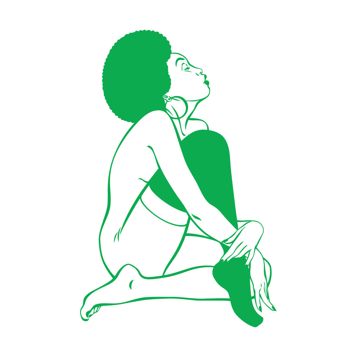 Appeal Lady African Woman Wall Decals Paster Paper Window Decals