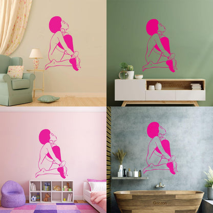 Appeal Lady African Woman Wall Decals Paster Paper Window Decals