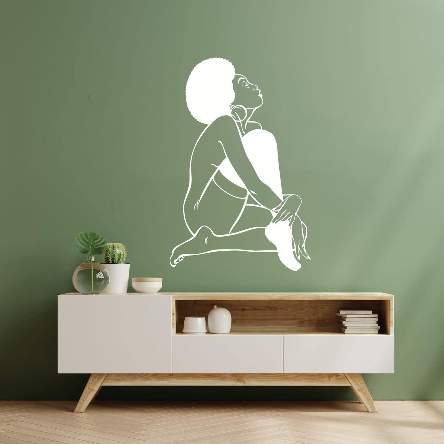 Appeal Lady African Woman Wall Decals Paster Paper Window Decals