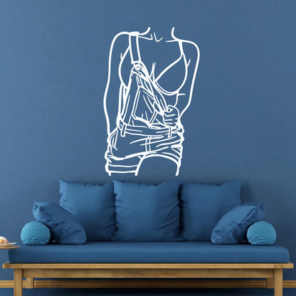 Vinyl Wall Decals Appeal Model Hot Girl Body Erotic Lingerie Tattoo Culture